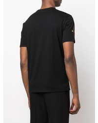 schwarzes T-Shirt mit einem Rundhalsausschnitt von Armani Exchange