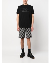 schwarzes T-Shirt mit einem Rundhalsausschnitt von Karl Lagerfeld