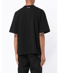 schwarzes T-Shirt mit einem Rundhalsausschnitt von Sacai