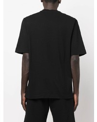 schwarzes T-Shirt mit einem Rundhalsausschnitt von Off-White