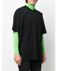 schwarzes T-Shirt mit einem Rundhalsausschnitt von Vetements