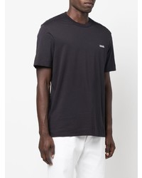 schwarzes T-Shirt mit einem Rundhalsausschnitt von Zegna