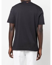 schwarzes T-Shirt mit einem Rundhalsausschnitt von Zegna