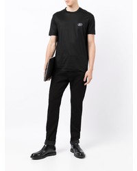 schwarzes T-Shirt mit einem Rundhalsausschnitt von Emporio Armani