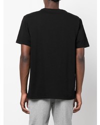 schwarzes T-Shirt mit einem Rundhalsausschnitt von MAISON KITSUNÉ