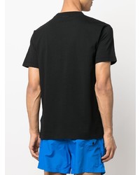 schwarzes T-Shirt mit einem Rundhalsausschnitt von Marcelo Burlon County of Milan