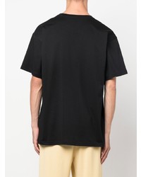 schwarzes T-Shirt mit einem Rundhalsausschnitt von Moschino