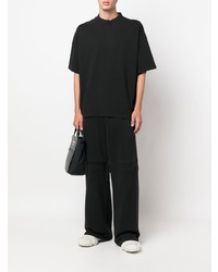 schwarzes T-Shirt mit einem Rundhalsausschnitt von Acne Studios