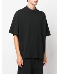 schwarzes T-Shirt mit einem Rundhalsausschnitt von Acne Studios