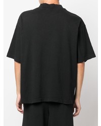 schwarzes T-Shirt mit einem Rundhalsausschnitt von Acne Studios