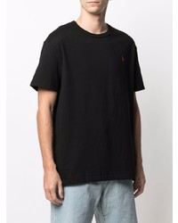 schwarzes T-Shirt mit einem Rundhalsausschnitt von Polo Ralph Lauren