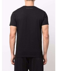 schwarzes T-Shirt mit einem Rundhalsausschnitt von Giuliano Galiano