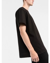 schwarzes T-Shirt mit einem Rundhalsausschnitt von Alexander McQueen