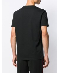 schwarzes T-Shirt mit einem Rundhalsausschnitt von Alexander McQueen