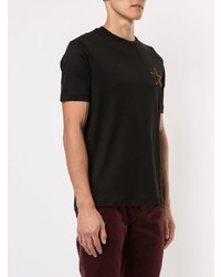 schwarzes T-Shirt mit einem Rundhalsausschnitt von Emporio Armani