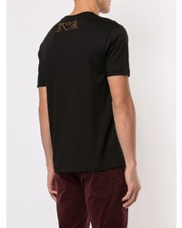 schwarzes T-Shirt mit einem Rundhalsausschnitt von Emporio Armani