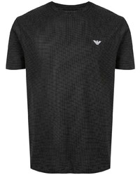 schwarzes T-Shirt mit einem Rundhalsausschnitt von Emporio Armani