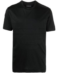 schwarzes T-Shirt mit einem Rundhalsausschnitt von Emporio Armani