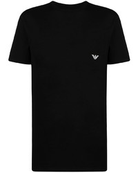 schwarzes T-Shirt mit einem Rundhalsausschnitt von Emporio Armani