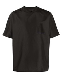 schwarzes T-Shirt mit einem Rundhalsausschnitt von Emporio Armani