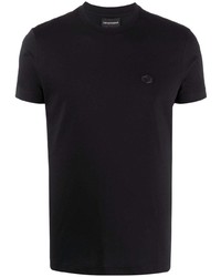 schwarzes T-Shirt mit einem Rundhalsausschnitt von Emporio Armani