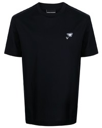 schwarzes T-Shirt mit einem Rundhalsausschnitt von Emporio Armani