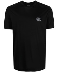 schwarzes T-Shirt mit einem Rundhalsausschnitt von Emporio Armani