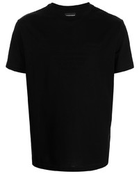 schwarzes T-Shirt mit einem Rundhalsausschnitt von Emporio Armani