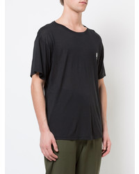 schwarzes T-Shirt mit einem Rundhalsausschnitt von Enfants Riches Deprimes