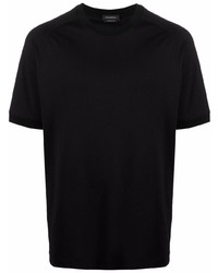 schwarzes T-Shirt mit einem Rundhalsausschnitt von Ermenegildo Zegna