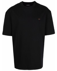 schwarzes T-Shirt mit einem Rundhalsausschnitt von Ermenegildo Zegna