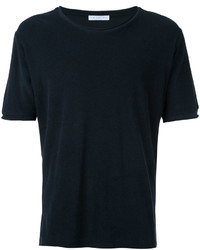 schwarzes T-Shirt mit einem Rundhalsausschnitt von ESTNATION