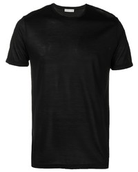 schwarzes T-Shirt mit einem Rundhalsausschnitt von Etro