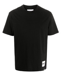 schwarzes T-Shirt mit einem Rundhalsausschnitt von Facetasm