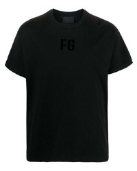 schwarzes T-Shirt mit einem Rundhalsausschnitt von Fear Of God
