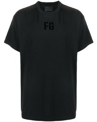 schwarzes T-Shirt mit einem Rundhalsausschnitt von Fear Of God