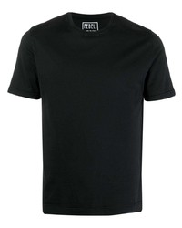 schwarzes T-Shirt mit einem Rundhalsausschnitt von Fedeli