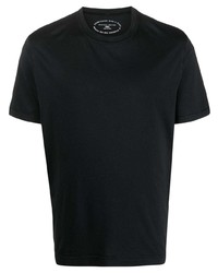 schwarzes T-Shirt mit einem Rundhalsausschnitt von Fedeli