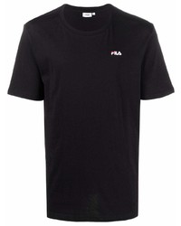 schwarzes T-Shirt mit einem Rundhalsausschnitt von Fila