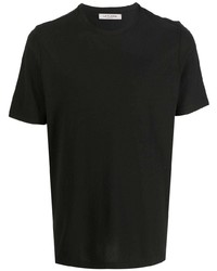 schwarzes T-Shirt mit einem Rundhalsausschnitt von Fileria
