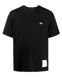 schwarzes T-Shirt mit einem Rundhalsausschnitt von Fiorucci