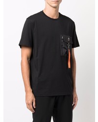 schwarzes T-Shirt mit einem Rundhalsausschnitt von Parajumpers