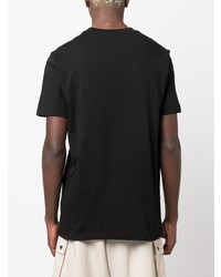 schwarzes T-Shirt mit einem Rundhalsausschnitt von Moncler