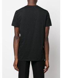 schwarzes T-Shirt mit einem Rundhalsausschnitt von Balmain