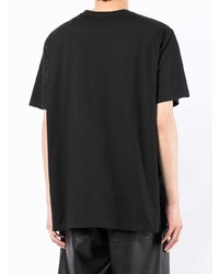 schwarzes T-Shirt mit einem Rundhalsausschnitt von Balmain