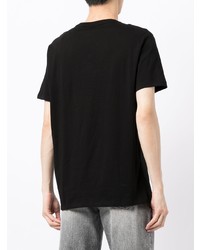 schwarzes T-Shirt mit einem Rundhalsausschnitt von Armani Exchange