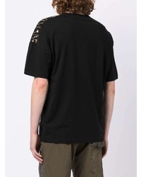 schwarzes T-Shirt mit einem Rundhalsausschnitt von Ea7 Emporio Armani