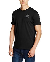 schwarzes T-Shirt mit einem Rundhalsausschnitt von Franklin & Marshall