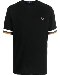 schwarzes T-Shirt mit einem Rundhalsausschnitt von Fred Perry