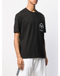 schwarzes T-Shirt mit einem Rundhalsausschnitt von McQ Alexander McQueen